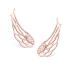 Cercei ear cuffs argint placati cu aur roz model aripi cu pietre DiAmanti Z1438E_RG-DIA (Argint 925‰ 1,9 g.)